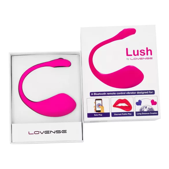 Lovense Lush 2 - nosljivo aplikacijsko vodeno vibracijsko jajce (roza)