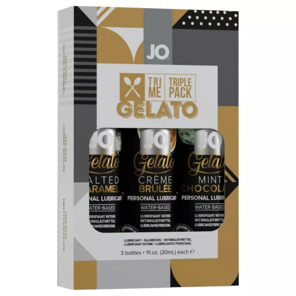 JO System Gelato - komplet lubrikantov z okusom - 3x30 ml