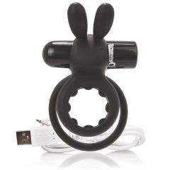   Screaming O Ohare - vibracijski obroček za penis na baterije, zajček (črn)