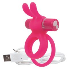   Screaming O Ohare - vibracijski obroček za penis z zajčkom za ponovno polnjenje (roza)