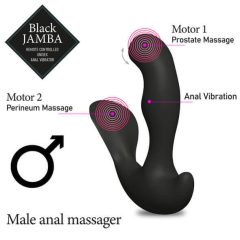  FEELZTOYS Black Jamba - radijski ogrevani analni vibrator (črn)