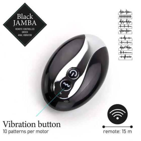 FEELZTOYS Black Jamba - radijski ogrevani analni vibrator (črn)