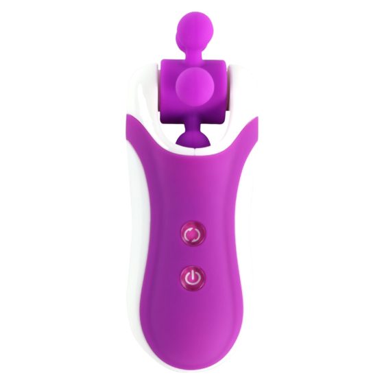 FEELZTOYS Clitella - brezžični, rotacijski, oralni vibrator (vijolična)