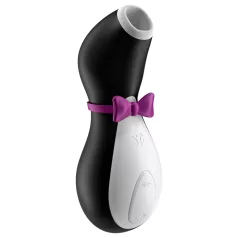   Satisfyer Penguin - polnilni vibrator za klitoris - vodoodporen - črno-bel