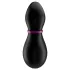 Satisfyer Penguin - polnilni vibrator za klitoris - vodoodporen - črno-bel