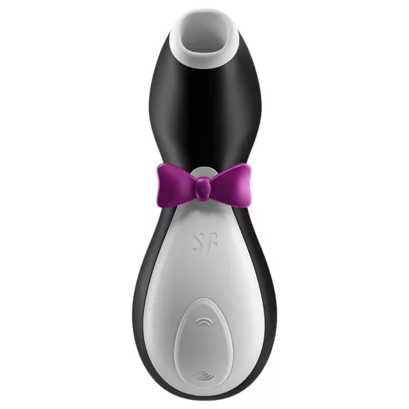 Satisfyer Penguin - polnilni vibrator za klitoris - vodoodporen - črno-bel