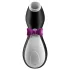 Satisfyer Penguin - polnilni vibrator za klitoris - vodoodporen - črno-bel