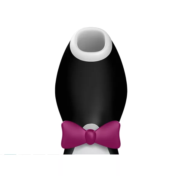Satisfyer Penguin - polnilni vibrator za klitoris - vodoodporen - črno-bel