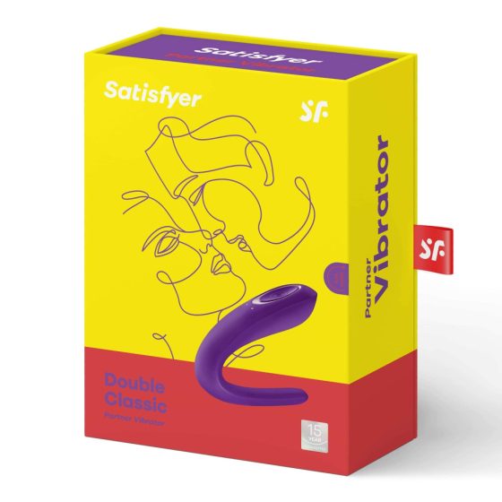 Satisfyer Double Classic - vodoodporen vlažilnik zraka z možnostjo polnjenja (vijolična)
