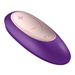   Satisfyer Double Plus Remote - radijsko voden vibrator za polnjenje (vijolična)
