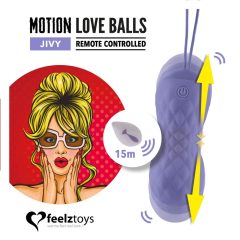   FEELZTOYS Jivy - vibracijsko jajce na baterije, radio, vodoodporno, potisno (vijolično)