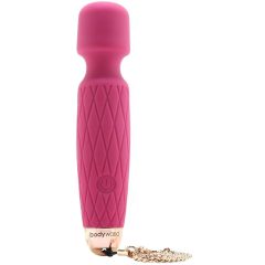   Bodywand Luxe - mini masažni vibrator z možnostjo polnjenja (temno roza)