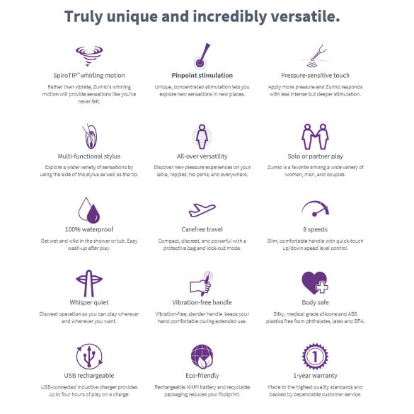 Zumio Soft - polnilni vibrator za klitoris - vijoličen