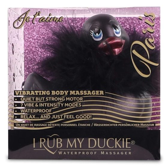 My Duckie Paris 2.0 - Vodoodporni klitorisni vibrator z igrivo račko (črn)