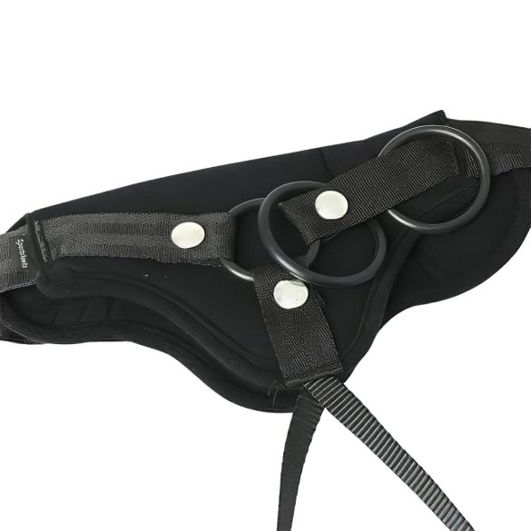 Sportsheets Plus Size - spodnje perilo za pripenjanje (črno)