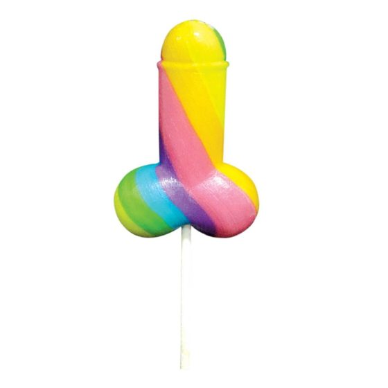 Rainbow Cock Pop - barvna lizika za penis (85g) - sadna