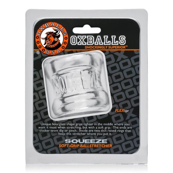 OXBALLS Squeeze - obroč in nosilec semenčic (prosojen)