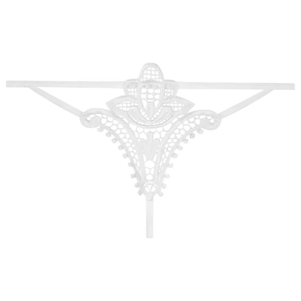 Obsessive - ženske tangice - cvetlični vzorec - bela