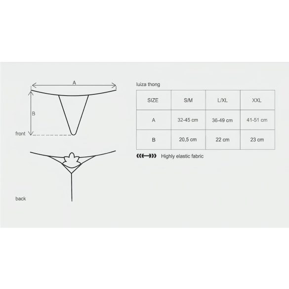 Obsessive - ženske tangice - cvetlični vzorec - bela
