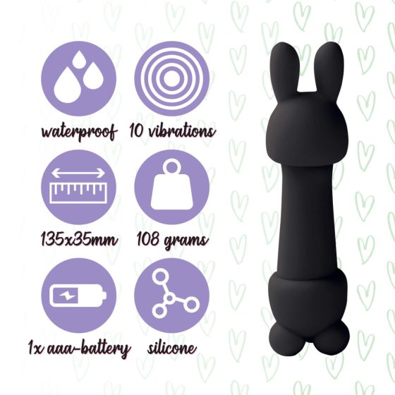 FEELZTOYS Mister Bunny - komplet mini masažnih vibratorjev (črn)