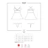 Obsessive - babydoll komplet - prosojna čipka - črna - 2XL/3XL