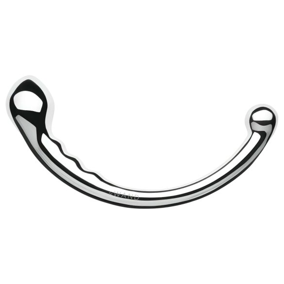 Le Wand - dvostranski dildo iz nerjavečega jekla - srebrna