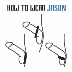   Velv'Or Jason - nastavljiv silikonski obroček za penis (črn)