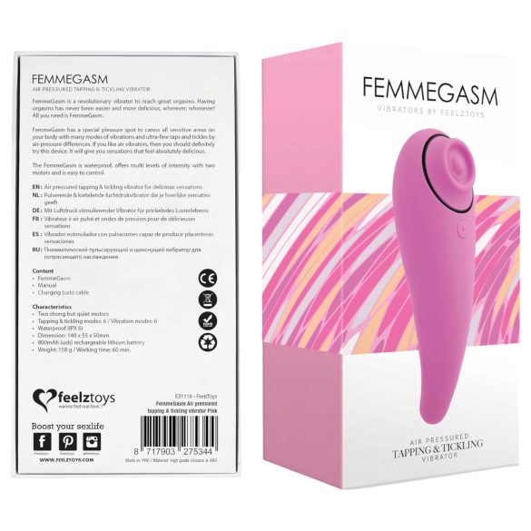 FEELZTOYS - vibrator za klitoris 2v1 - akumulatorski, roza