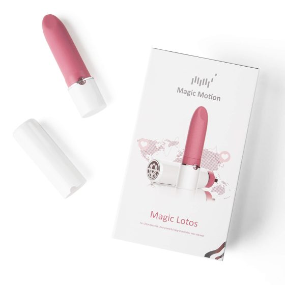 Magic Motion Lotos - pametni mini vibrator s šminko za polnjenje (roza)