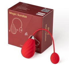   Magic Motion Sundae - pametno vibrirajoče jajce za polnjenje (rdeče)