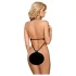 Obsessive - body s halter izrezom - črna
