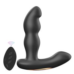   Aixiasia Hiross - Rotacijski analni vibrator z možnostjo polnjenja (črn)