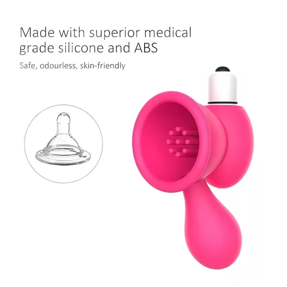 Aixiasia Bobo - vibrator za bradavičke - vibracijski - roza
