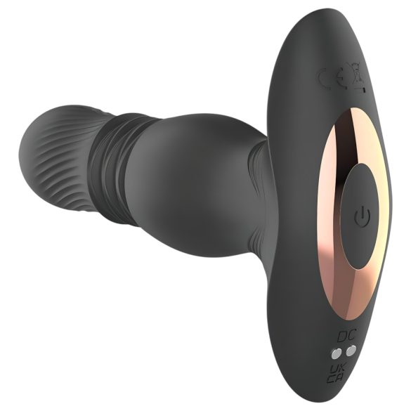 Aixiasia Roy - analni vibrator z radijskim upravljanjem, polnilen - črn