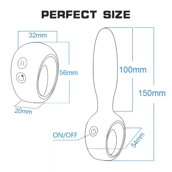 Aixiasia Dylon-Remote - analni vibrator na daljinsko upravljanje - akumulatorski