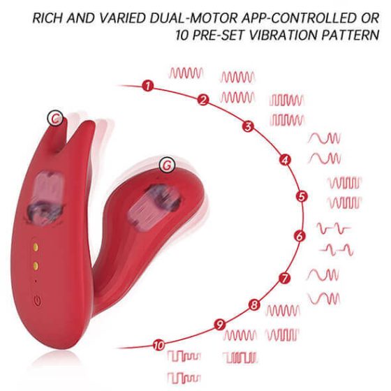 Magic Motion Umi - pametni vibrator na baterije (rdeč)