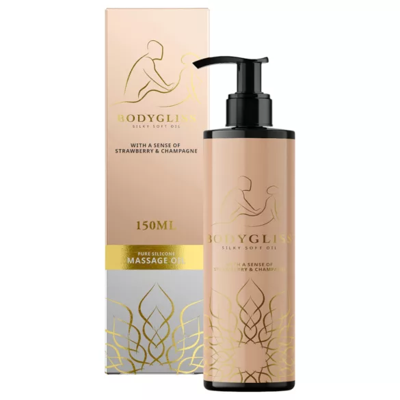 Bodygliss - masažno olje in lubrikant - jagoda - 150 ml