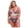 Baci Plus Size - komplet za večje postave - cvetlična čipka - nedrček in hlačke