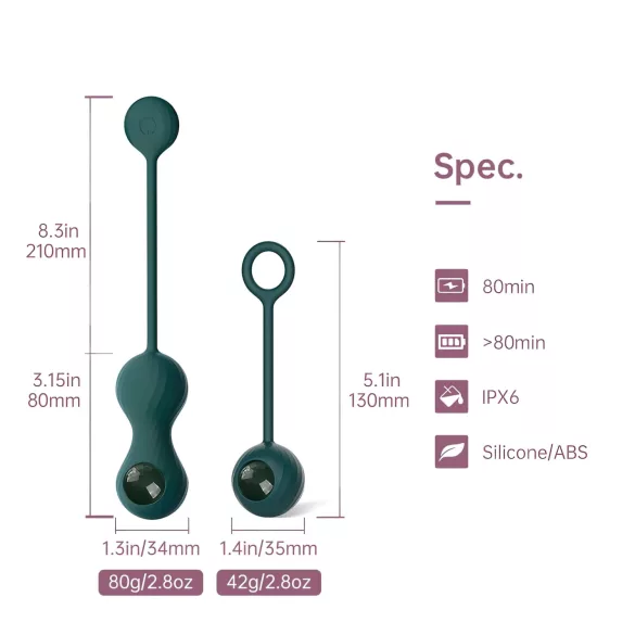 Magic Motion Crystal Duo - Kegel kroglice set - pametne - zelene
