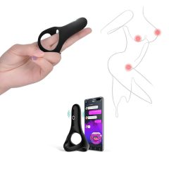   Magic Motion Rise - pametni vibracijski obroček za penis na baterije (črn)