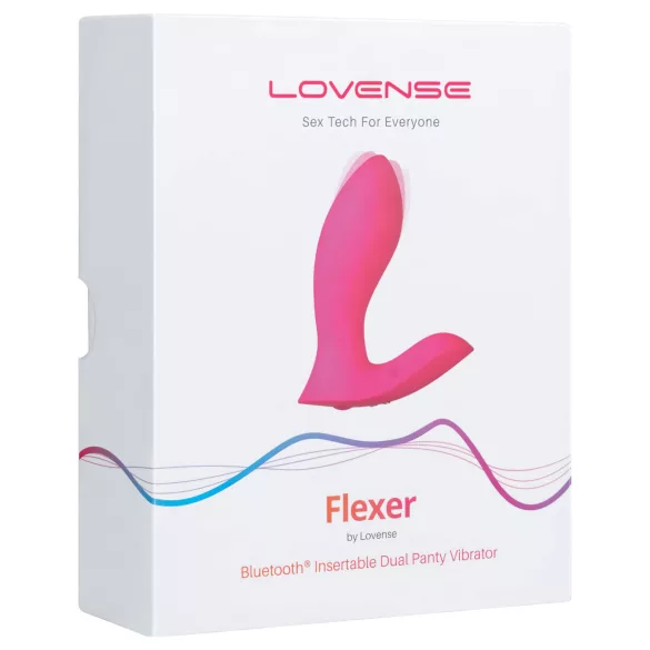 Lovense Flexer - nosljiv, z aplikacijo upravljan 2v1 vibrator za hlačke (roza)