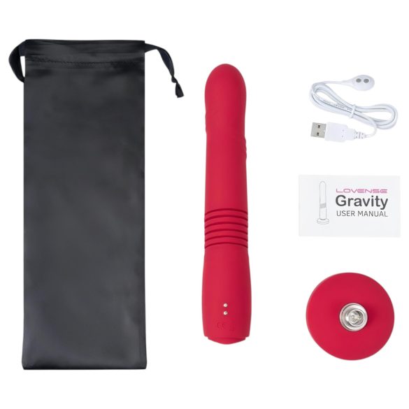 Lovense Gravity - vibrator z udarnim delovanjem - akumulatorski - rdeč