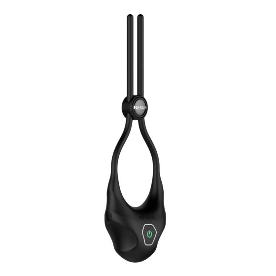 Nexus Forge - nastavljiv vibracijski obroček za penis na baterije (črn)