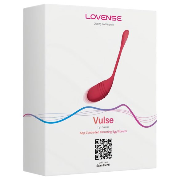 LOVENSE Vulse - vibro jajček z izmeničnim premikanjem - rdeč