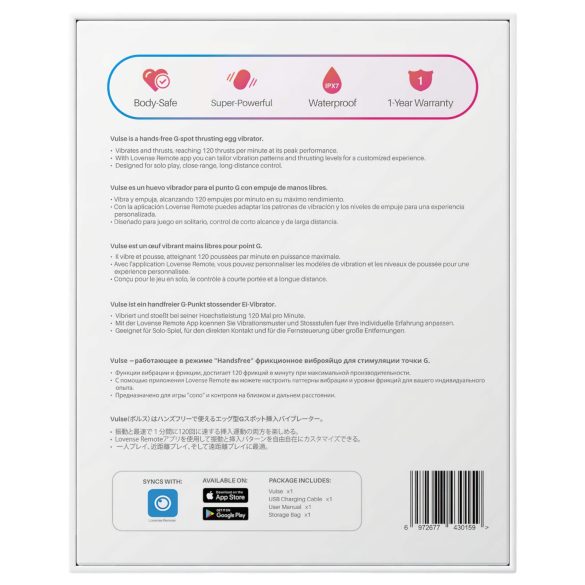 LOVENSE Vulse - vibro jajček z izmeničnim premikanjem - rdeč