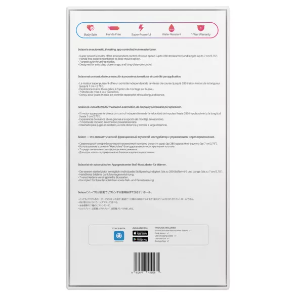 Lovense - moški masturbator - avtomatsko gibanje gor in dol - črna