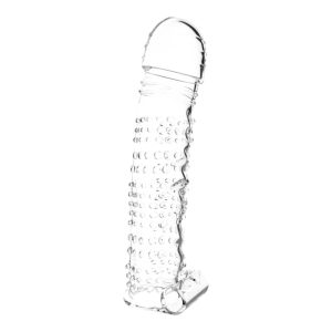 Lonely - vibrirajoča nožnica za penis z bodicami (prosojna)