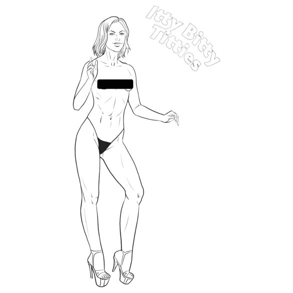 WoodRocket - barvanka za odrasle - prsi motiv