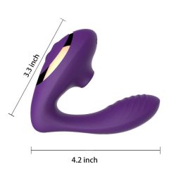   Tracy's Dog OG - vodoodporen vibrator za točko G in stimulator klitorisa (vijolična)