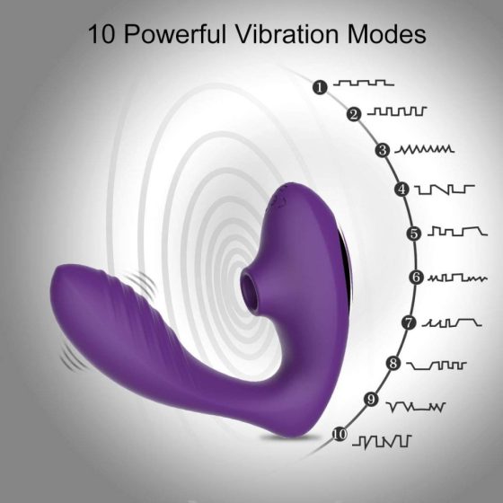 Tracy's Dog OG - vodoodporen vibrator za točko G in stimulator klitorisa (vijolična)